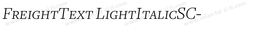 FreightText LightItalicSC字体转换